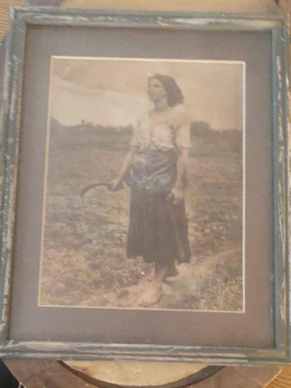 VINTAGE "SONG OF THE LARK" JULES BRETON Framed